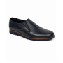 pantofi barbati bleumarin din piele naturala tip slip-on cu talpa confort 330EBLUE